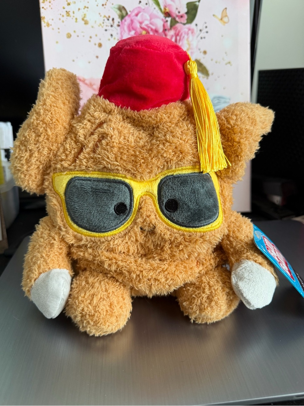 Friends Plush Turkey Toy with Sunglasses and Red Tassel Hat